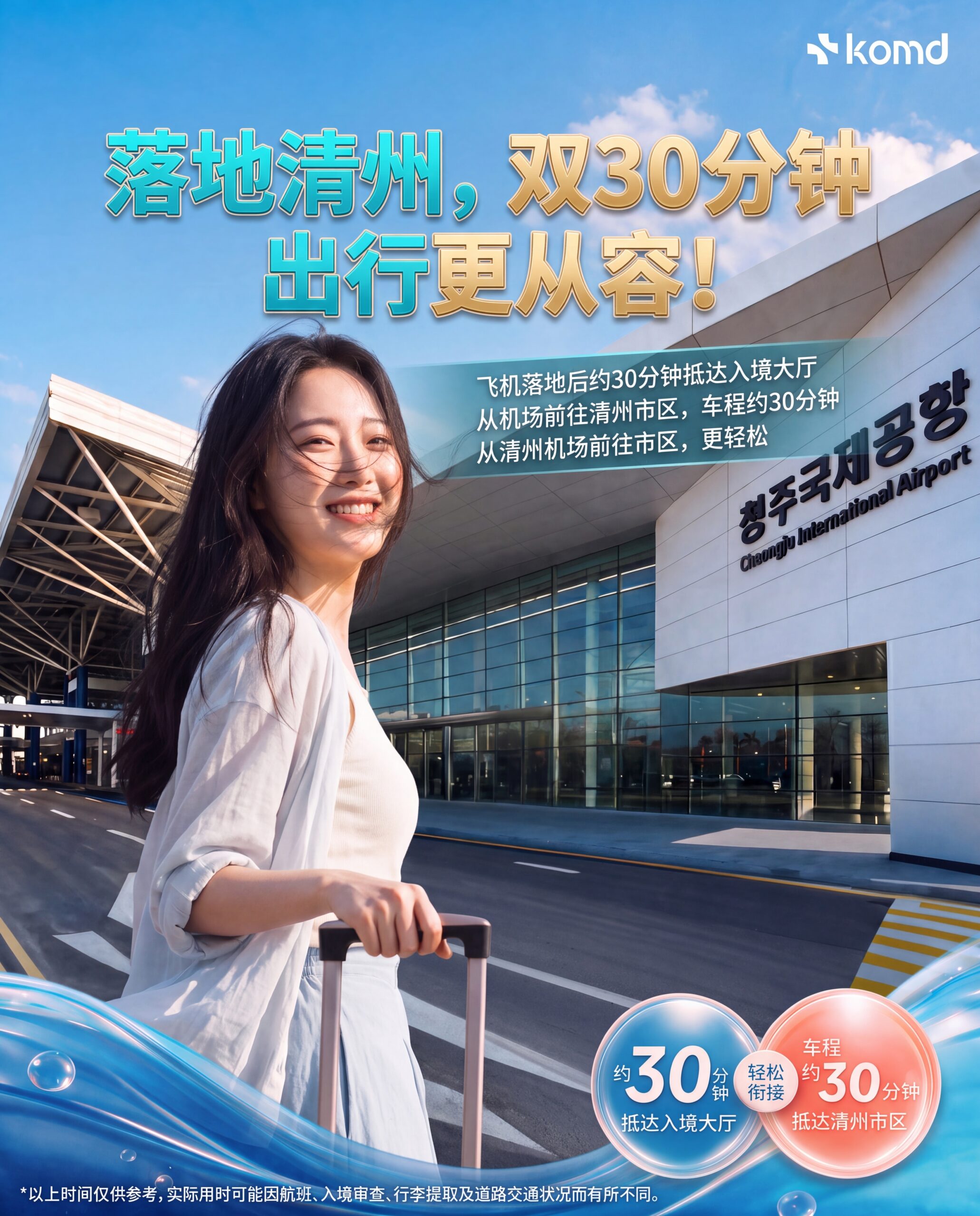 落地清州后怎么安排？KOMD整理“双30分钟”出行参考