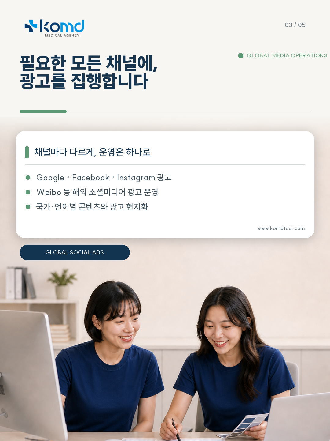 Google·Facebook·Instagram·Weibo 글로벌 광고 운영