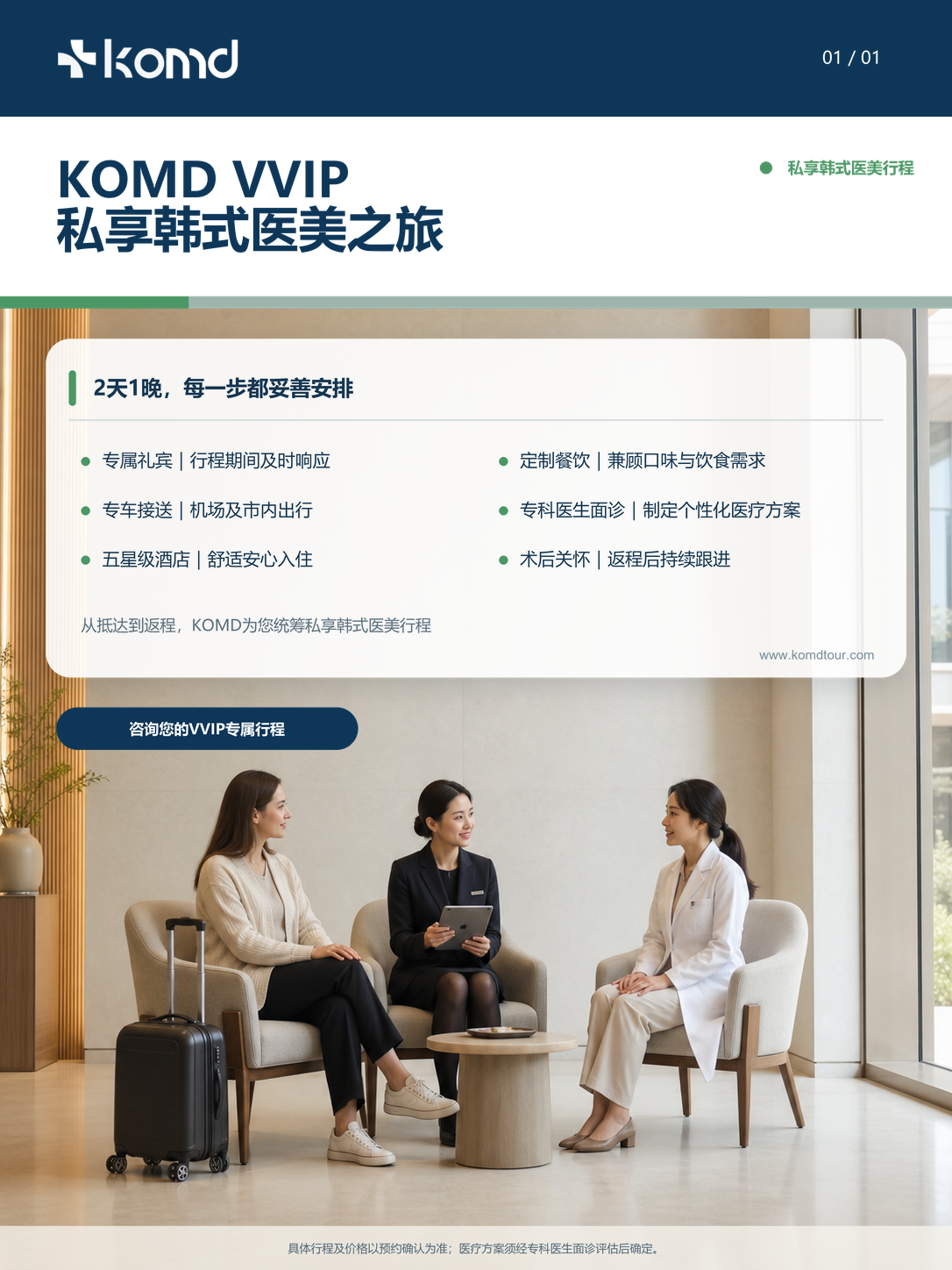 KOMD VVIP医美套餐｜2天1晚私享韩式医美之旅