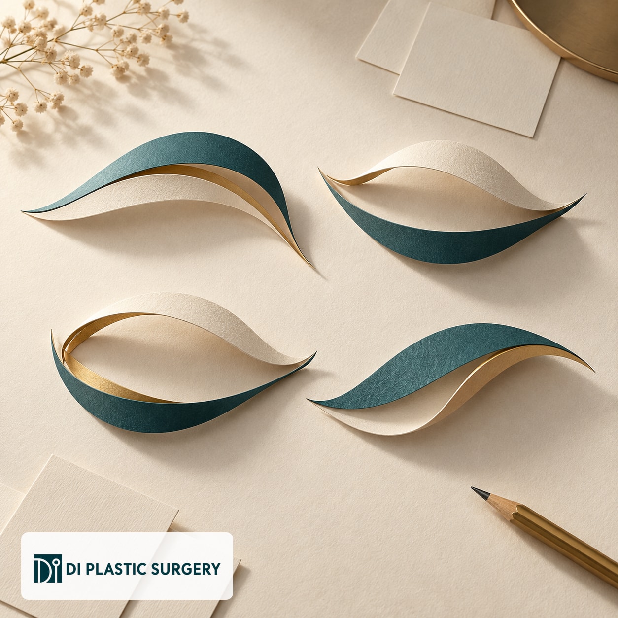 Abstract AI-generated paper design concept; not clinical anatomy