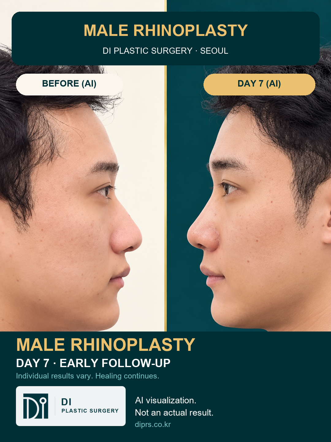 Male Rhinoplasty at Day Seven: DI English Case Reel