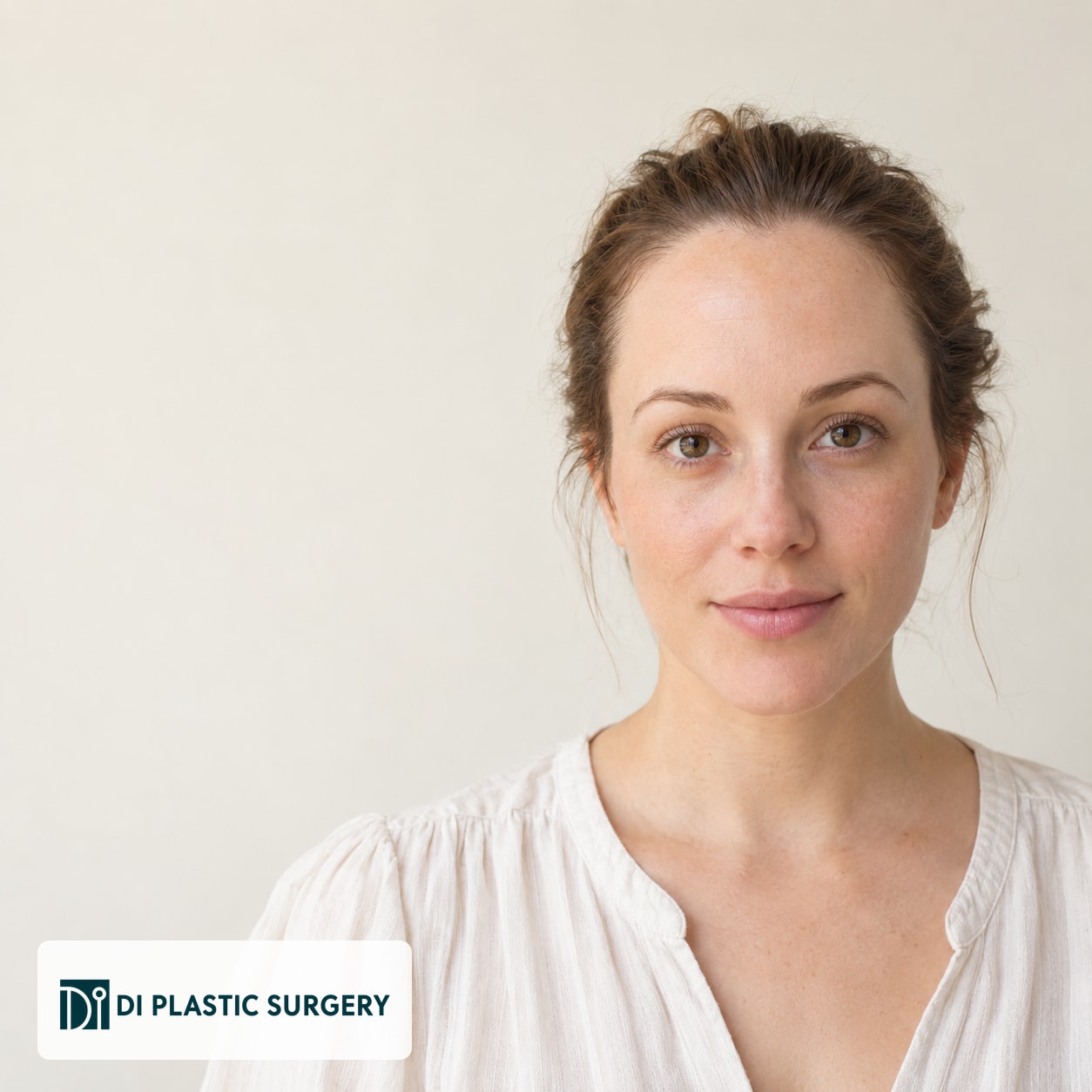 AI-generated fictional adult model illustrating an upper-face consultation topic; not a surgical result