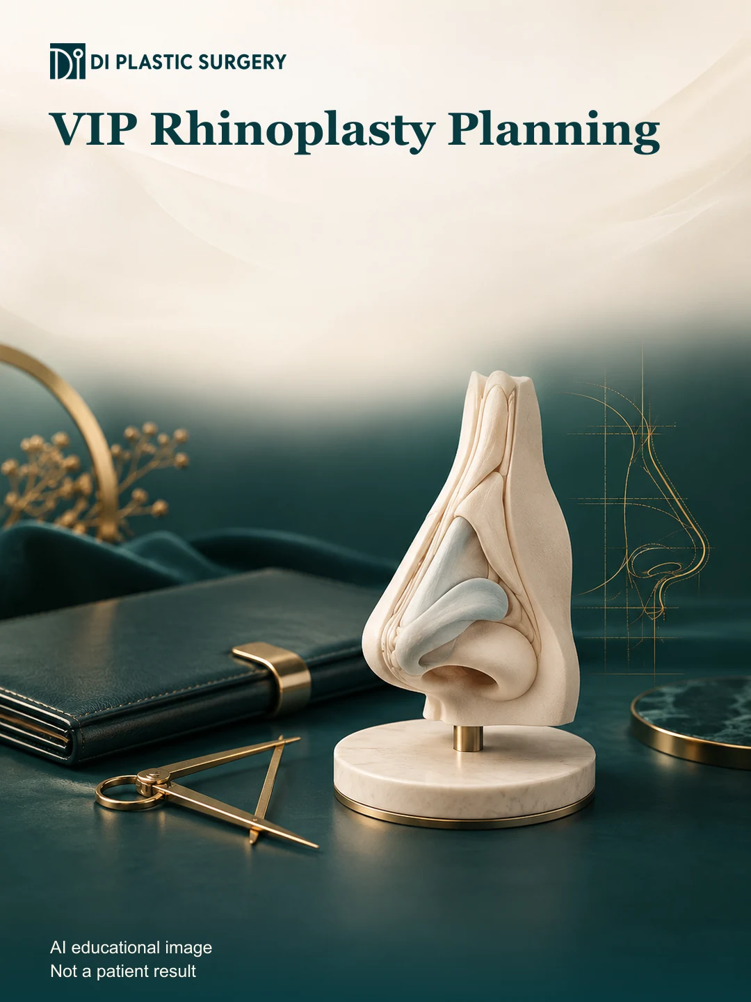 VIP Rhinoplasty in Seoul: Plan a Companion Visit — AI educational concept illustration, not a patient result